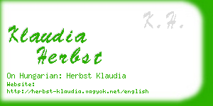 klaudia herbst business card